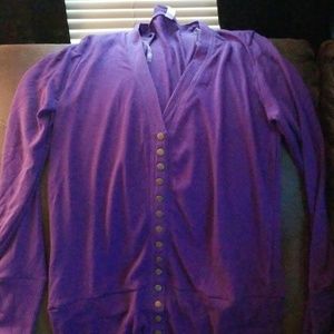 Purple cardigan